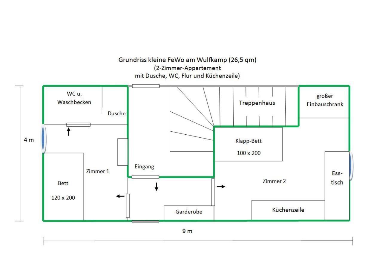 Kleine Ferienwohnung Am Wulfkamp 维伦 外观 照片